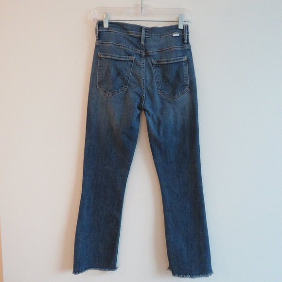 MOTHER The Insider Crop Step Fray Jeans in Girl Crush - Size 25 - Picture 9 of 14